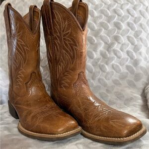 Ariat Men's Tan/Brown Leather Western Cowboy Boots